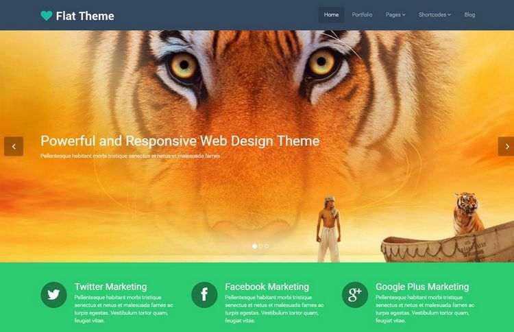 WordPress 免费响应式多用途主题 Flat Theme