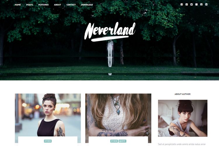 WordPress 免费博客主题 Neverland