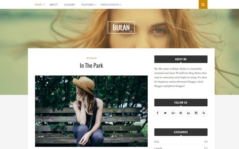 WordPress 免费响应式博客主题 Bulan