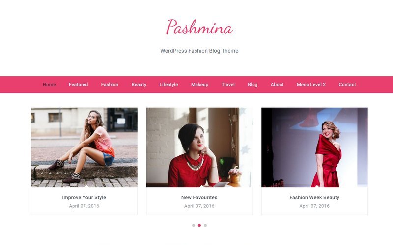 WordPress 免费时尚博客主题 Pashmina