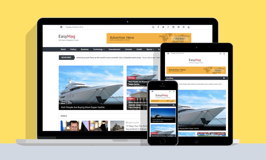 WordPress 免费杂志CMS主题 EasyMag