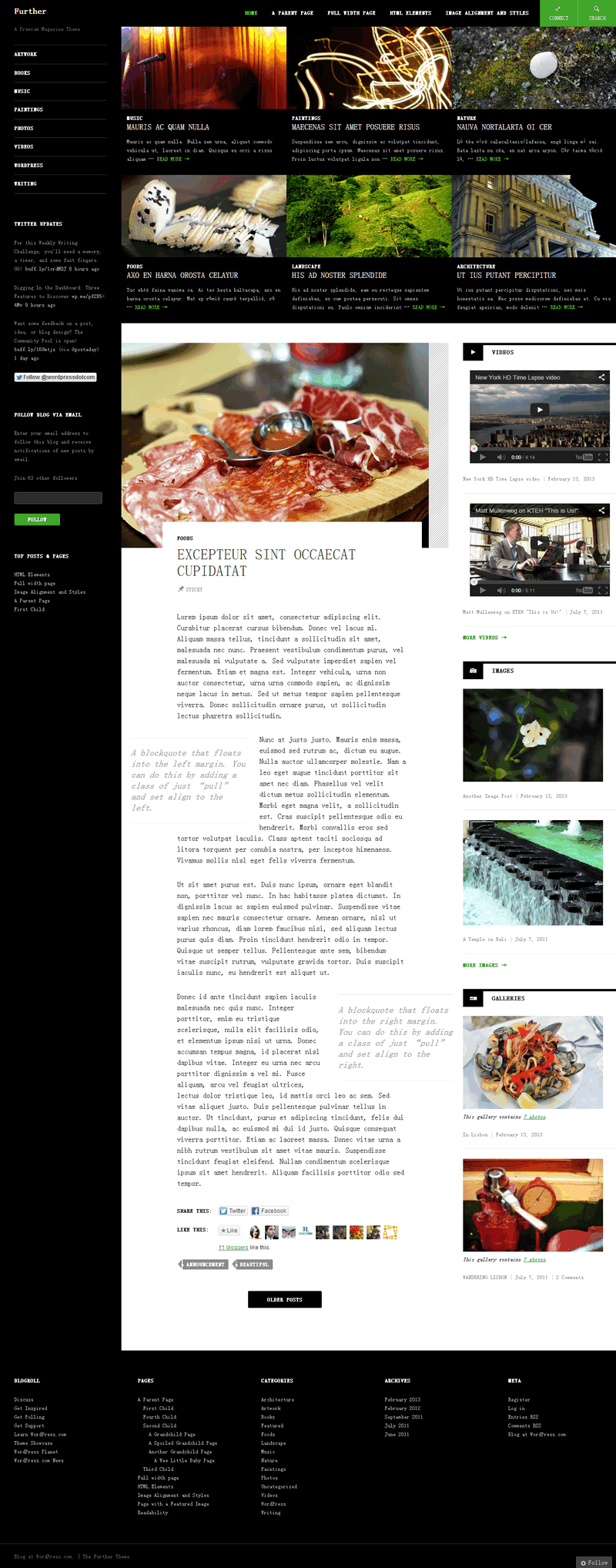 WordPress 3.8 或将使用 Further 作为默认主题