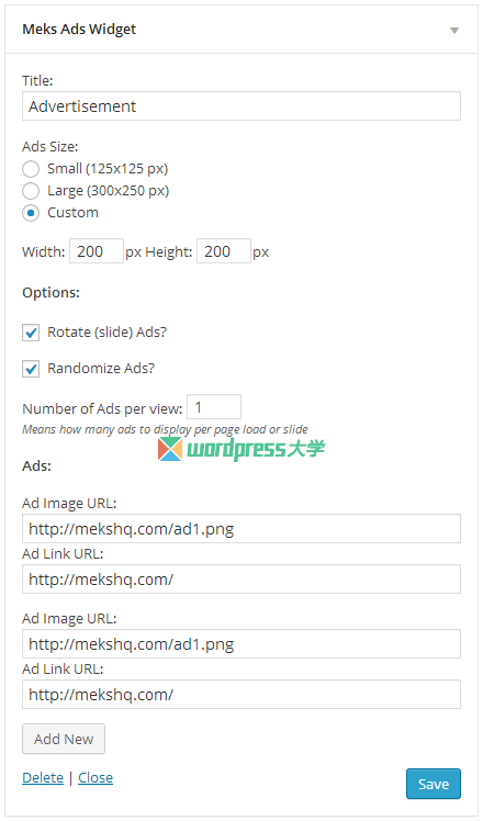 WordPress 侧边栏广告小工具插件 Meks Easy Ads Widget