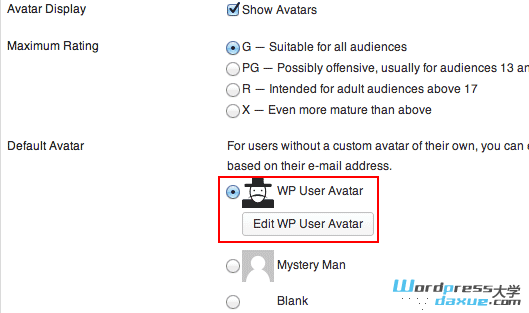 WordPress 自定义头像插件：WP User Avatar