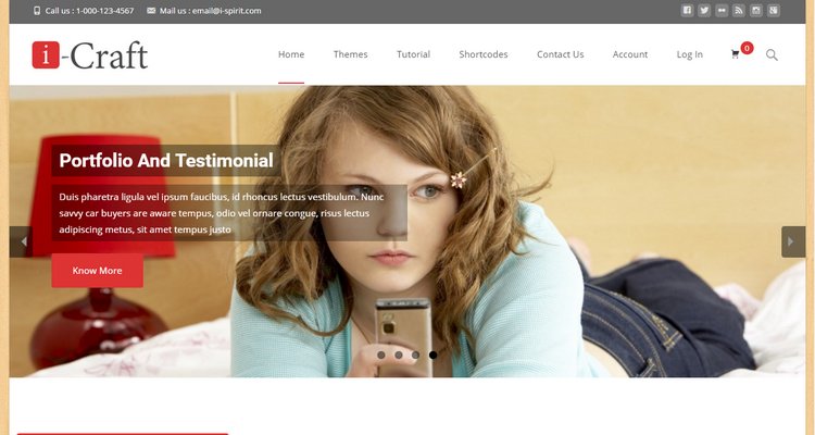 WordPress 免费多用途企业主题 i-craft(兼容 WooCommerce)