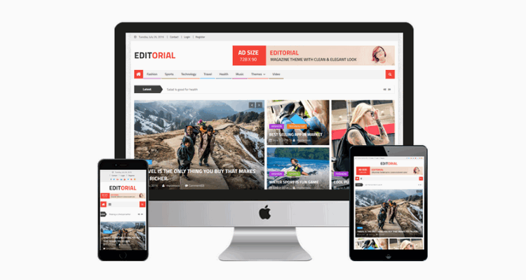WordPress 免费CMS杂志主题 Editorial