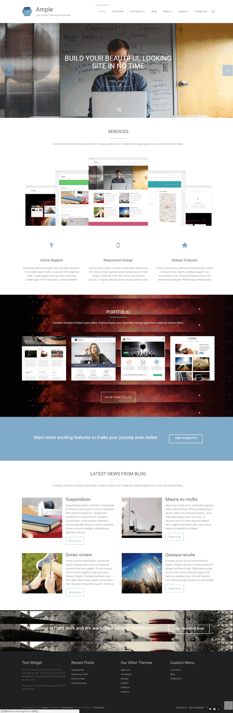WordPress 企业主题 Ample（兼容 WooCommerce）