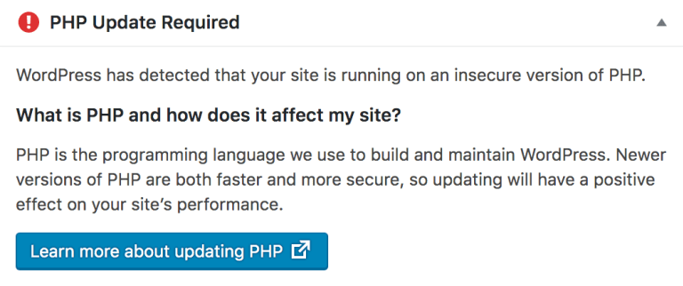 WordPress 5.2 将要求PHP版本最低为 5.6+