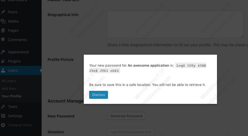 WordPress 5.6引入用于REST API身份验证的应用程序密码