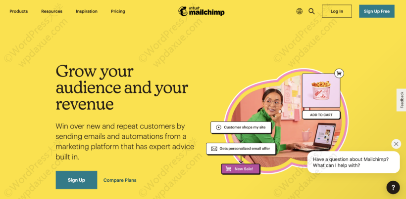 Mailchimp不是 WooCommerce 插件，而是电子邮件营销平台