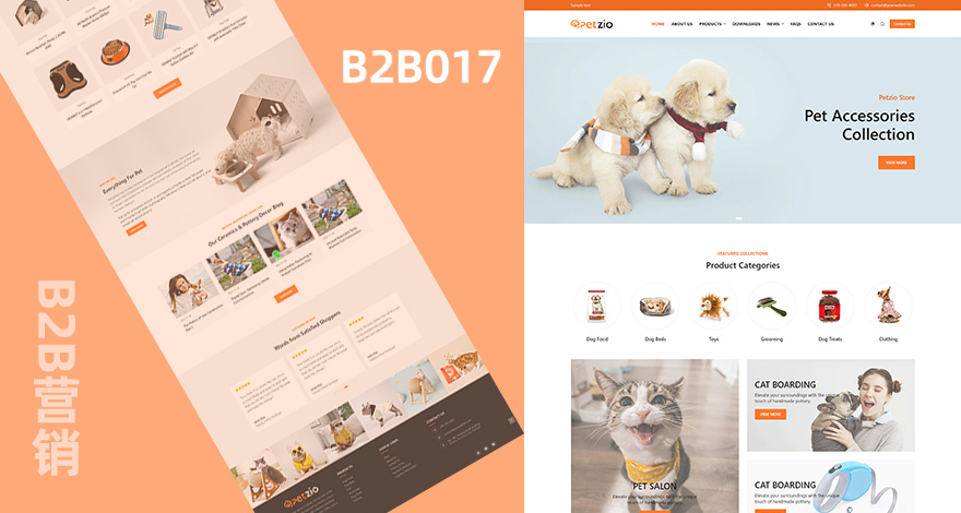 狗粮宠物用品营销模板 B2B017