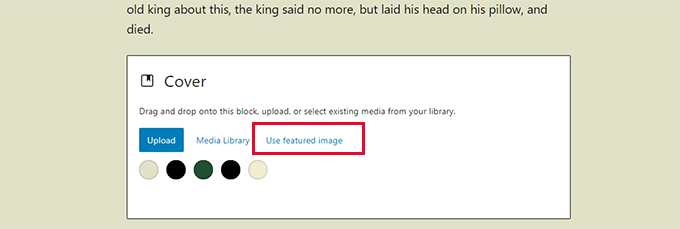 Featuredimage Coverblock 封面中的特色图片