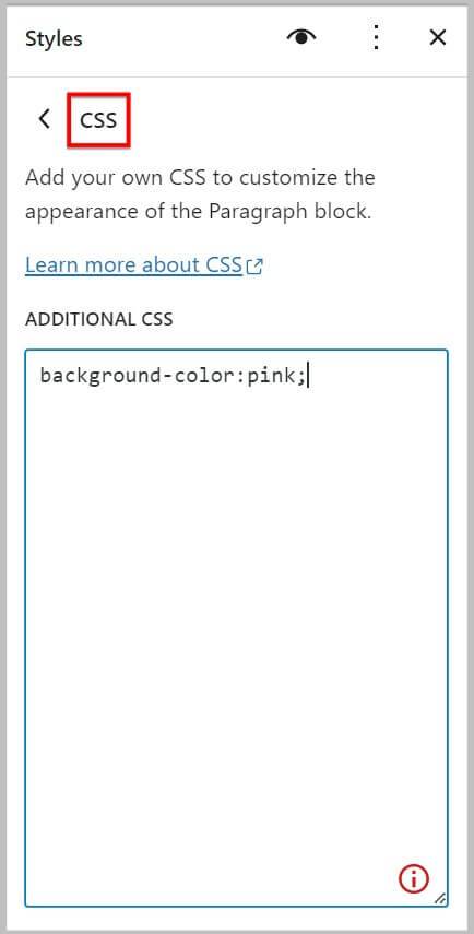 在 WordPress 6.2 BETA 中使用额外的块 CSS