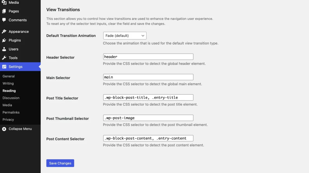 什么是視圖轉換？了解一下 WordPress 新插件 View Transitions