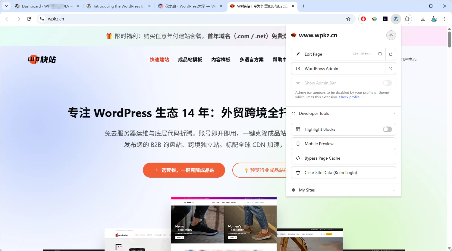 说说无聊的 WordPress 浏览器扩展