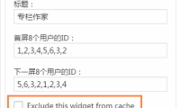 WordPress 小工具缓存输出 Widget Output Cache