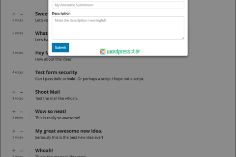 WordPress 想法/意见征集和投票插件 Idea Factory