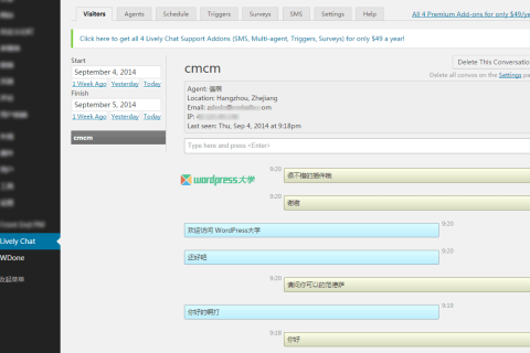 WordPress 在线客服聊天插件 Lively Chat Support
