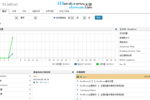 强大的WordPress统计分析插件：WP SlimStat