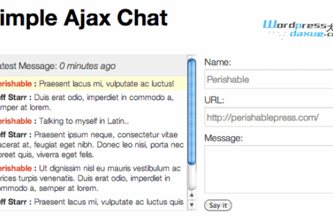 WordPress在线聊天插件：Simple Ajax Chat