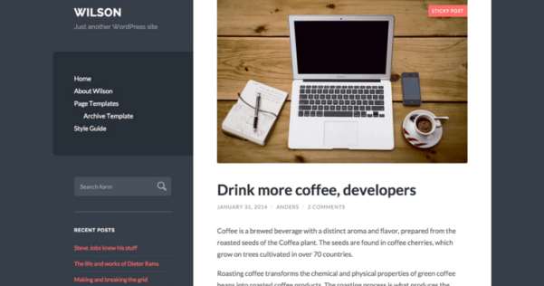 WordPress 免费个人博客主题 Wilson