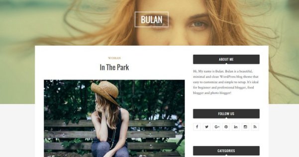 WordPress 免费响应式博客主题 Bulan
