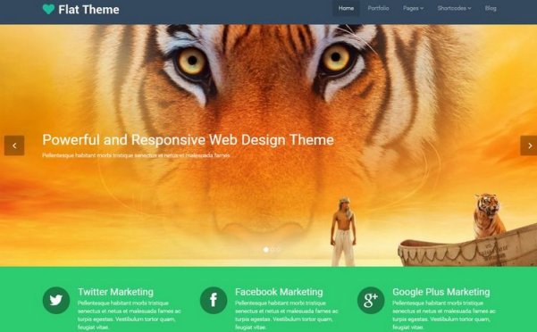 WordPress 免费响应式多用途主题 Flat Theme