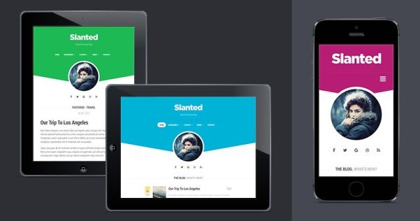 WordPress 响应式个人博客主题 Slanted