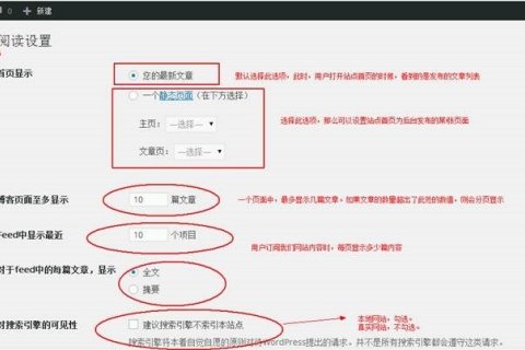 WordPress 快速入门视频教程43：阅读设置