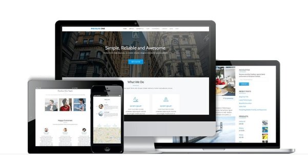 WordPress 单页视差企业主题 Parallax One