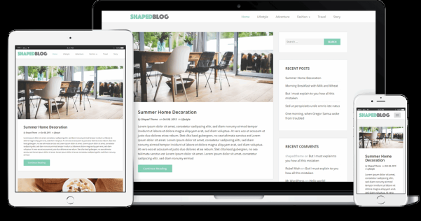 WordPress 免费响应式博客主题 Shaped Blog