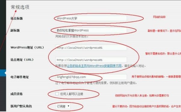 WordPress 快速入门视频教程41：常规设置
