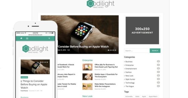 WordPress 免费杂志博客主题 Codilight Lite