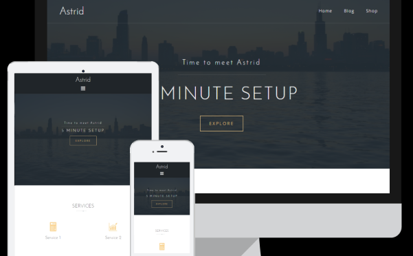 WordPress 免费单页视差企业主题 Astrid （兼容 WooCommerce）