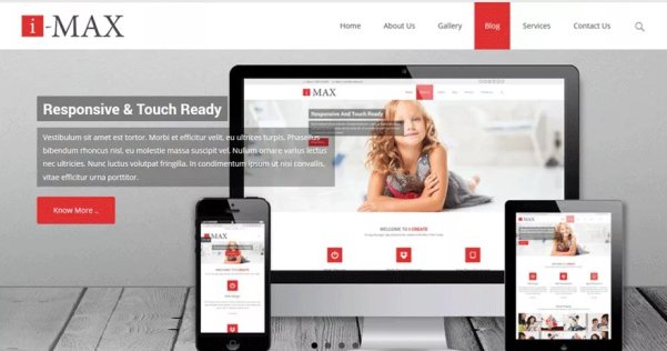 WordPress 免费单页视差企业主题 i-max