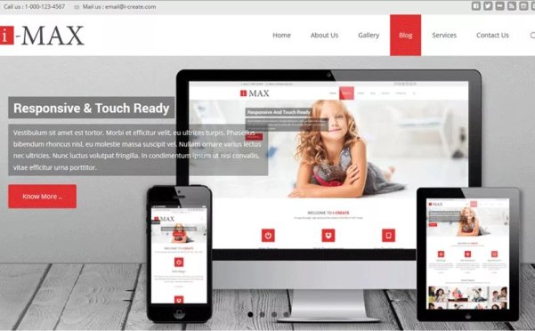 WordPress 免费单页视差企业主题 i-max