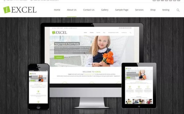 WordPress 免费单页视差企业主题 i-excel