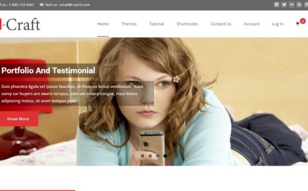 WordPress 免费多用途企业主题 i-craft（兼容 WooCommerce）