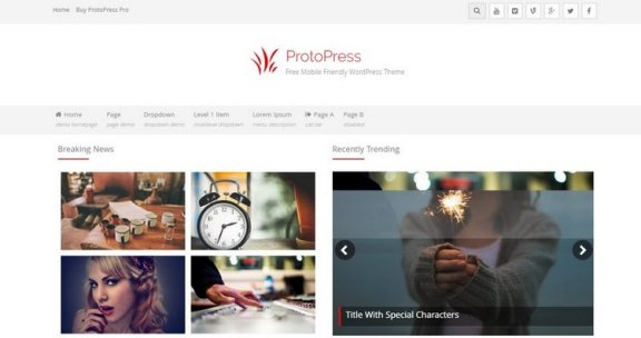 WordPress 简单博客杂志主题 ProtoPress