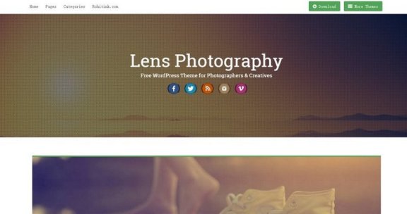 WordPress 免费图片摄影主题 Lens