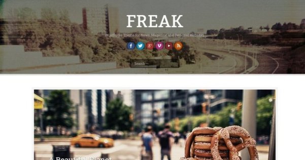 WordPress 免费博客主题 Freak