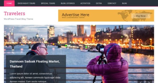 WordPress 免费旅行博客主题 Travelers