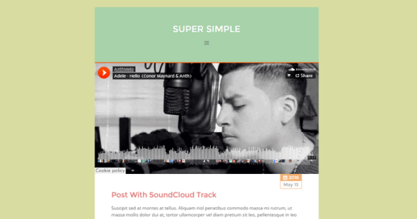 WordPress 单栏博客主题 Super Simple
