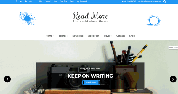 WordPress 免费博客/杂志主题 Read More