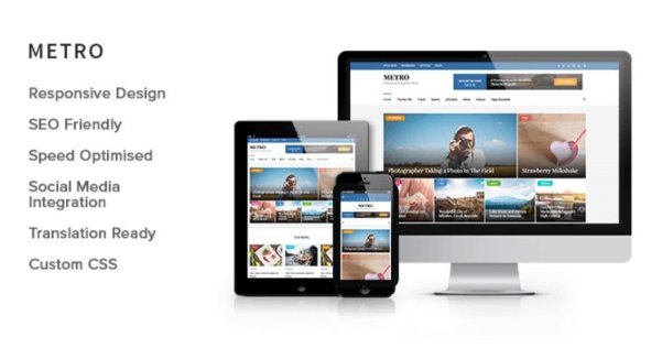 WordPress 免费旅游新闻杂志主题 Metro Magazine