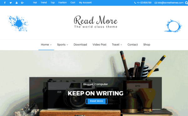 WordPress 免费博客/杂志主题 Read More