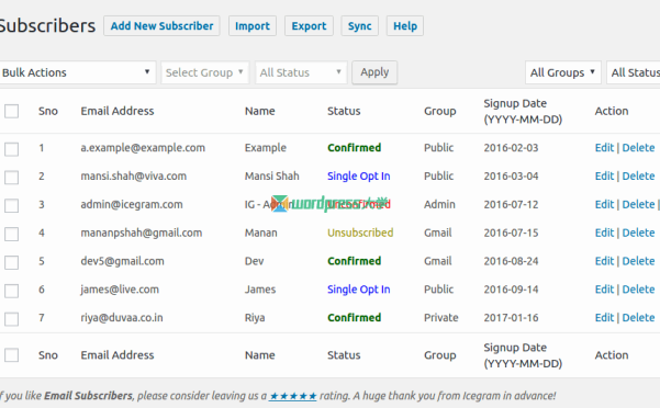 WordPress 使用 Email Subscribers & Newsletters 添加邮件订阅功能
