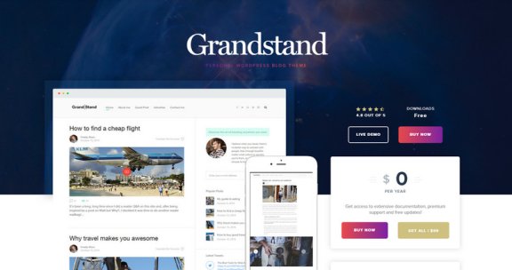 WordPress 免费博客主题 Grandstand