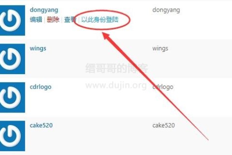 WordPress 纯代码中文一键切换为其他用户身份登录