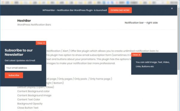 WordPress 公告/通知栏插件 HashBar
